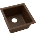 Elkay ELG1616MC0 Quartz Classic 15-3/4" x 15-3/4" x 7-11/16" Dual Mount Bar Sink, Mocha
