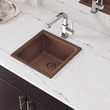 Elkay ELG1616MC0 Quartz Classic 15-3/4" x 15-3/4" x 7-11/16" Dual Mount Bar Sink, Mocha