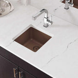 Elkay ELG1616MC0 Quartz Classic 15-3/4" x 15-3/4" x 7-11/16" Dual Mount Bar Sink, Mocha
