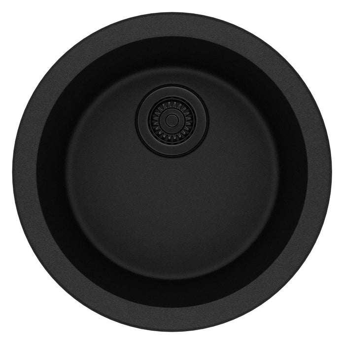 Elkay ELG16FBBK0 Quartz Classic 18-1/8" x 18-1/8" x 7-1/2" Dual Mount Bar Sink, Black