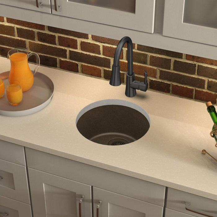 Elkay ELG16FBMC0 Quartz Classic 18-1/8" x 18-1/8" x 7-1/2" Dual Mount Bar Sink, Mocha