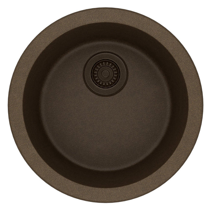 Elkay ELG16FBMC0 Quartz Classic 18-1/8" x 18-1/8" x 7-1/2" Dual Mount Bar Sink, Mocha