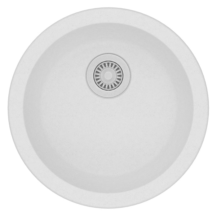 Elkay ELG16FBWH0 Quartz Classic 18-1/8" x 18-1/8" x 7-1/2" Dual Mount Bar Sink, White