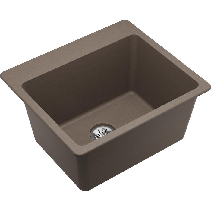 Elkay ELG252212PDGR0 Quartz Classic 25 x 22 x 11-13/16" Top Mount Laundry Sink, Perfect Drain