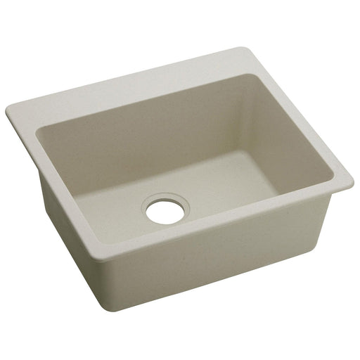 Elkay ELG2522BQ0 Quartz Classic 25" x 22" x 9-1/2", Single Bowl Top Mount Kitchen Sink, Bisque
