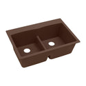 Elkay ELGDLB3322MC0 Quartz Classic 33 x 22 x 10" 2-Bowl Top Mount Kitchen Sink with Aqua Divide, Mocha