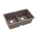 Elkay ELGDULB3322GR0 Quartz Classic 33 x 19 x 10" 2-Bowl Undermount Kitchen Sink, Aqua Divide, Greige