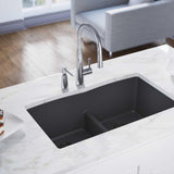 Elkay ELGDULB3322GY0 Quartz Classic 33 x 19 x 10" 2-Bowl Undermount Kitchen Sink, Dusk Gray