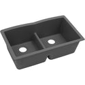 Elkay ELGDULB3322GY0 Quartz Classic 33 x 19 x 10" 2-Bowl Undermount Kitchen Sink, Dusk Gray