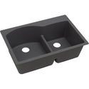 Elkay ELGH3322RGY0 Quartz Classic 33 x 22 x 10" 2-Bowl Top Mount Kitchen Sink, Aqua Divide, Dusk Gray