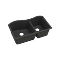 Elkay ELGHU3220RBK0 Quartz Classic 32-1/2" x 20" x 10", 60/40 2-Bowl Undermount Kitchen Sink, Black
