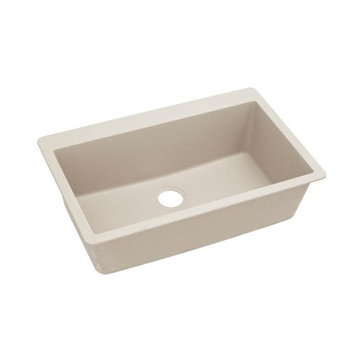 Elkay ELGR13322BQ0 Quartz Classic 33" x 20-7/8" x 9-7/16", Single Bowl Top Mount Kitchen Sink, Bisque