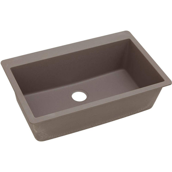 Elkay ELGR13322GR0 Quartz Classic Single Bowl Top Mount Sink, Greige