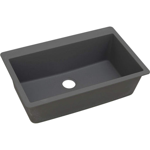 Elkay ELGR13322GY0 Quartz Classic Single Bowl Top Mount Sink, Dusk Gray