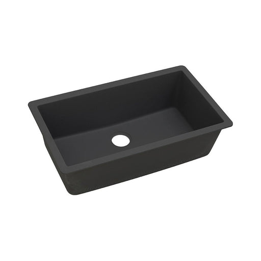 Elkay ELGRU13322BK0 Quartz Classic 33" x 18-7/16" x 9-7/16", 1-Bowl Undermount Kitchen Sink, Black
