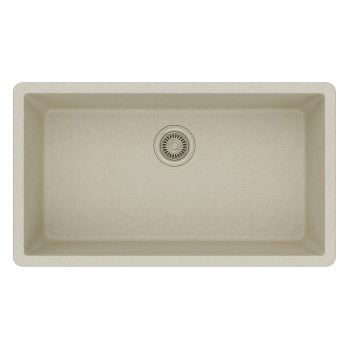 Elkay ELGRU13322BQ0 Quartz Classic 33" x 18-7/16" x 9-7/16", 1-Bowl Undermount Kitchen Sink, Bisque