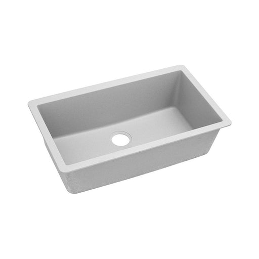 Elkay ELGRU13322WH0 Quartz Classic 33" x 18-7/16" x 9-7/16", 1-Bowl Undermount Kitchen Sink, White