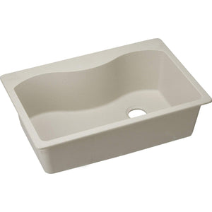 Elkay ELGS3322RBQ0 Quartz Classic Single Bowl Top Mount Sink, Bisque