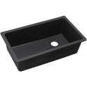 Elkay ELGU13322BK0 Quartz Classic 33" x 18-3/4" x 9-1/2", Single Bowl Undermount Kitchen Sink, Black