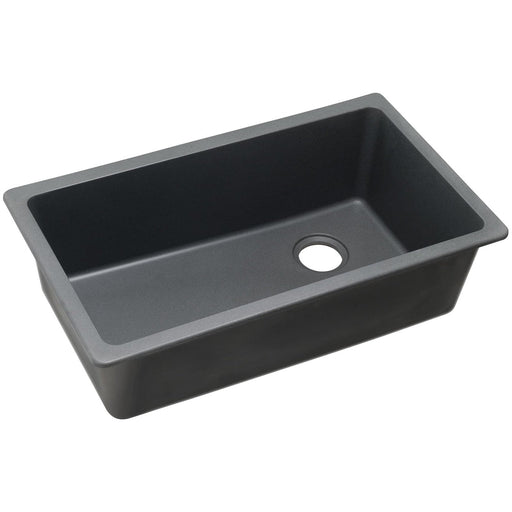 Elkay ELGU13322GY0 Quartz Classic 33" x 18-3/4" x 9-1/2", 1-Bowl Undermount Kitchen Sink, Dusk Gray