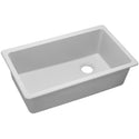 Elkay ELGU13322WH0 Quartz Classic 33" x 18-3/4" x 9-1/2", Single Bowl Undermount Kitchen Sink, White
