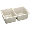 Elkay ELGU250RBQ0 Quartz Classic 33" x 20-1/2" x 9-1/2" 2-Bowl Undermount Kitchen Sink, Bisque