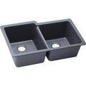 Elkay ELGU250RGY0 Quartz Classic 33" x 20-1/2" x 9-1/2" 2-Bowl Undermount Kitchen Sink, Dusk Gray