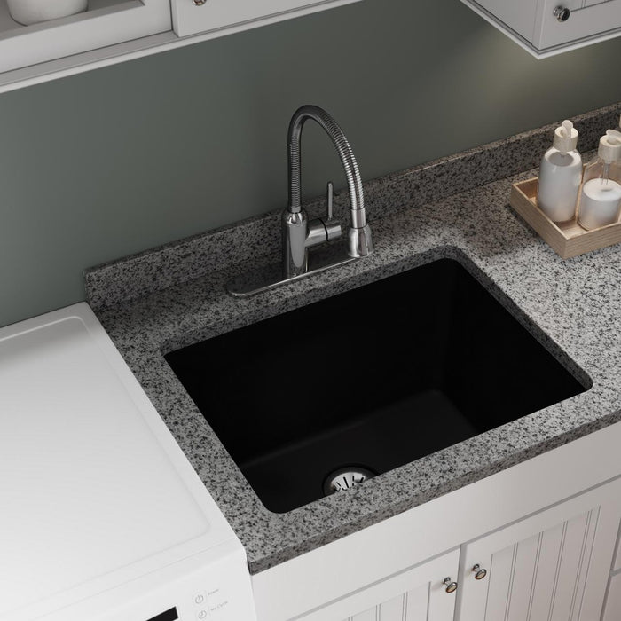 Elkay ELGU251912PDBK0 Quartz Classic 25 x 18-1/2 x 11-13/16" Undermount Laundry Sink, Black
