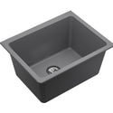 Elkay ELGU251912PDGS0 Quartz Classic 25 x 18-1/2 x 11-13/16" Undermount Laundry Sink, Greystone