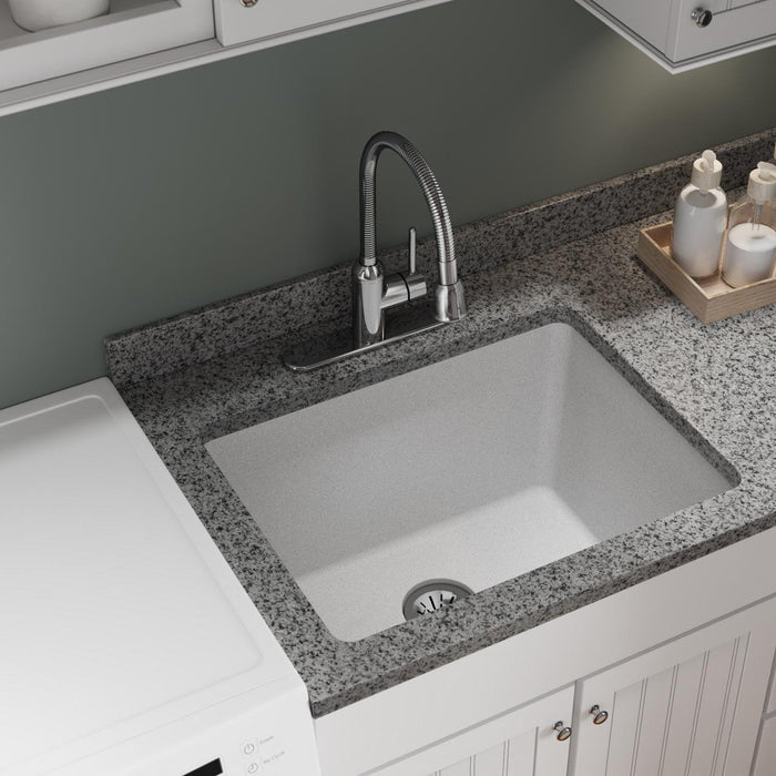 Elkay ELGU251912PDWH0 Quartz Classic 25 x 18-1/2 x 11-13/16" Undermount Laundry Sink, White