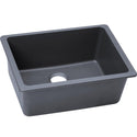 Elkay ELGU2522GY0 Quartz Classic 24-5/8" x 18-1/2" x 9-1/2" Undermount Kitchen Sink, Dusk Gray