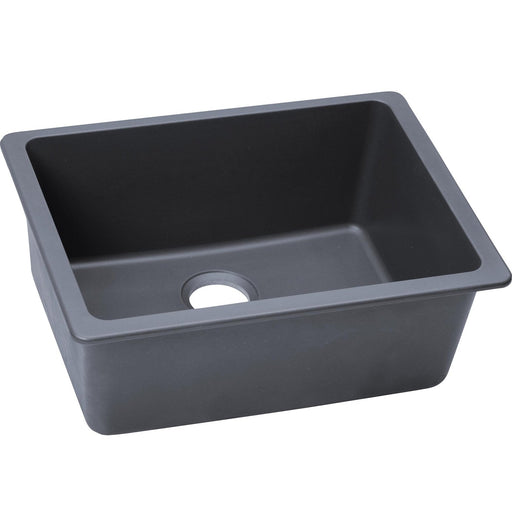 Elkay ELGU2522GY0 Quartz Classic 24-5/8" x 18-1/2" x 9-1/2" Undermount Kitchen Sink, Dusk Gray