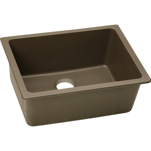 Elkay ELGU2522MC0 Quartz Classic 24-5/8" x 18-1/2" x 9-1/2", 1-Bowl Undermount Kitchen Sink, Mocha