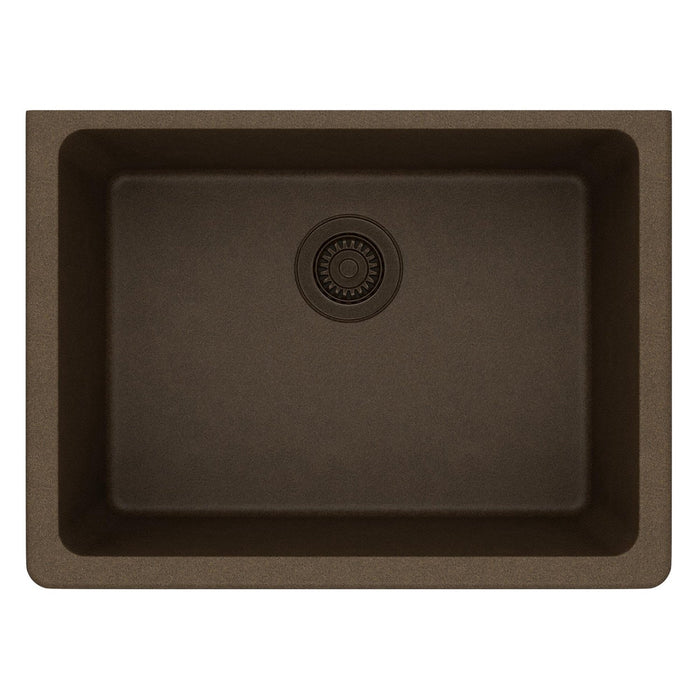 Elkay ELGU2522MC0 Quartz Classic 24-5/8" x 18-1/2" x 9-1/2", 1-Bowl Undermount Kitchen Sink, Mocha