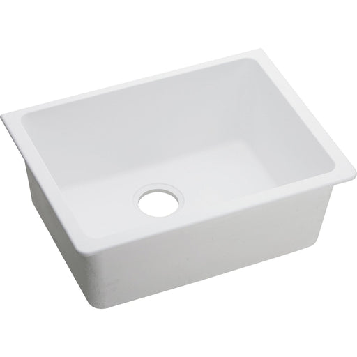 Elkay ELGU2522WH0 Quartz Classic 24-5/8" x 18-1/2" x 9-1/2", 1-Bowl Undermount Kitchen Sink, White