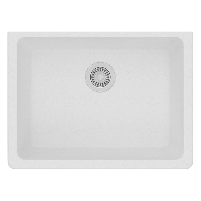 Elkay ELGU2522WH0 Quartz Classic 24-5/8" x 18-1/2" x 9-1/2", 1-Bowl Undermount Kitchen Sink, White