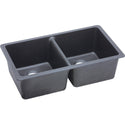 Elkay ELGU3322GY0 Quartz Classic 33" x 18-1/2" x 9-1/2", 2-Bowl Undermount Kitchen Sink, Dusk Gray