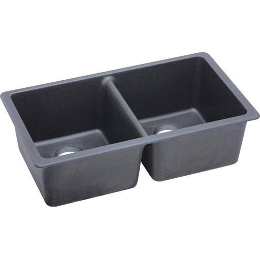 Elkay ELGU3322GY0 Quartz Classic 33" x 18-1/2" x 9-1/2", 2-Bowl Undermount Kitchen Sink, Dusk Gray