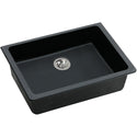 Elkay ELGUAD2519PDBK0 Quartz Classic 25 x 18-1/2 x 5-1/2" Undermount Kitchen Sink, Perfect Drain, Black
