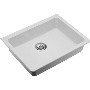 Elkay ELGUAD2519PDWH0 Quartz Classic Undermount ADA Sink with Perfect Drain, White