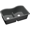 Elkay ELGULB3322GY0 Quartz Classic 33 x 20 x 9-1/2" 2-Bowl Undermount Kitchen Sink, Dusk Gray