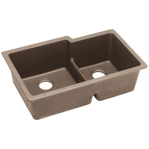 Elkay ELGULBO3322GR0 Quartz Classic 33 x 20-1/2 x 9-1/2" 2-Bowl Undermount Kitchen Sink, Aqua Divide