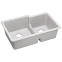 Elkay ELGULBO3322WH0 Quartz Classic 33 x 20-1/2 x 9-1/2" 2-Bowl Undermount Kitchen Sink, White