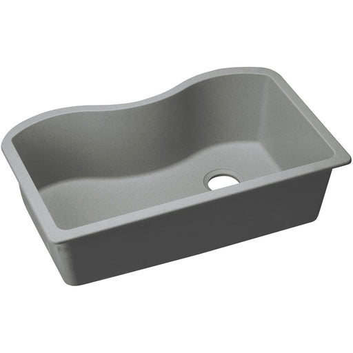Elkay ELGUS3322RGS0 Quartz Classic 33" x 20" x 9-1/2", Single Bowl Undermount Kitchen Sink, Greystone