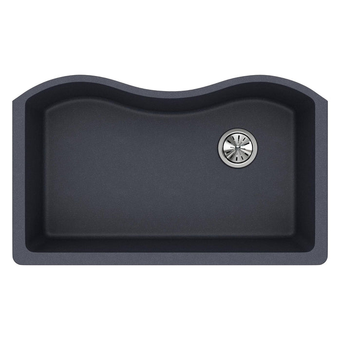 Elkay ELGUS3322RGY0 Quartz Classic 33" x 20" x 9-1/2", Single Bowl Undermount Kitchen Sink, Dusk Gray