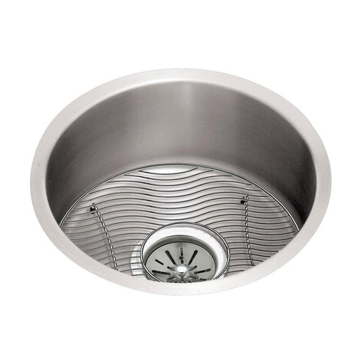 Elkay ELUH12FBDBG Lustertone Stainless Steel 14-3/8" x 14-3/8" x 6", 1-Bowl Undermount Kitchen Sink Kit