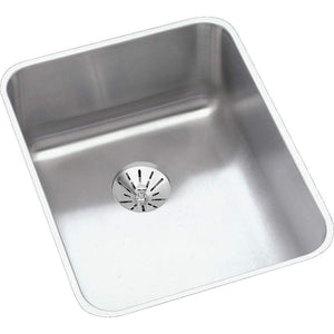 Elkay ELUH1418PD Lustertone Stainless Steel Single Bowl Undermount Sink with Perfect Drain