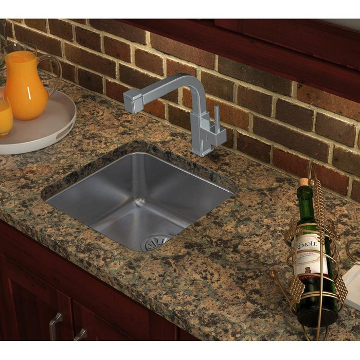 Elkay ELUH1616 Lustertone Stainless Steel 18-1/2" x 18-1/2" x 7-7/8", 1-Bowl Undermount Kitchen Sink