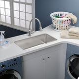 Elkay ELUH281610 Lustertone Stainless Steel 30-1/2" x 18-1/2" x 10", 1-Bowl Undermount Kitchen Sink