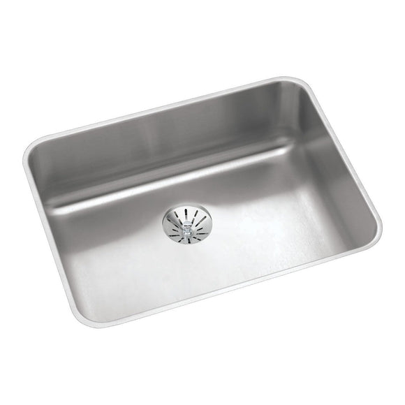 Elkay ELUHAD211555PD Lustertone 23-1/2 x 18-1/4 x 5-3/8" Undermount ADA Kitchen Sink, Perfect Drain
